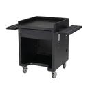 Cambro Black Equipment Stand with Double Tray Rails, 44 x 28 x 39 inch