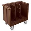 Cambro Dark Brown Adjustable Tray and Dish Cart, 38 7/8 x 23 1/4 x 34 1/2 inch.