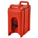 Cambro Camtainers Hot Red Insulated Beverage Server, 2 1/2 Gallon Capacity.