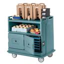 Cambro Slate Blue Molded Top Counter Beverage Service Cart, 44 1/2 x 44 x 30 inch.