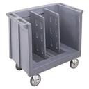 Cambro Granite Gray Adjustable Tray and Dish Cart, 38 7/8 x 23 1/4 x 34 1/2 Inch