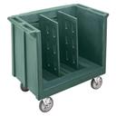 Cambro Granite Green Adjustable Tray and Dish Cart, 38 7/8 x 23 1/4 x 34 1/2 inch.