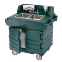 Cambro Granite Green CamKiosk Hand Sink Cart, 40 9/16 x 45 1/2 x 32 1/2 inch.