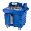 Cambro Navy Blue CamKiosk Hand Sink Cart, 40 9/16 x 45 1/2 x 32 1/2 inch.