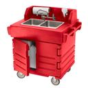 Cambro Hot Red CamKiosk Hand Sink Cart, 40 9/16 x 45 1/2 x 32 1/2 inch.