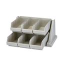 Cambro Versa Organizers Rack with 6 Bins, Speckled Gray, 20 1/8 x 17 1/4 x 9 1/4 inch.