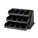 Cambro Organizer Rack with 12 Bins, Black.