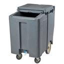 Cambro Tall Granite Gray Slidinglid Ice Caddy with Swivel and Easy Wheel Caster, 175 Pound Capacity
