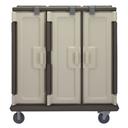 Cambro Tall Profile 3 Compartment Meal Delivery Cart with Security Package, Granite Sand, 60 x 29 1/4 x 63 5/8 inch.
