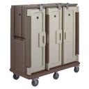 Cambro Granite Sand Insulated 3 Door Tall Profile 30 Tray Meal Delivery Cart, 29 1/4 x 60 x 63 5/8 inch