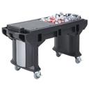 Cambro Black Standard Height Versa Work Table with Standard Caster, 69 x 27 x 36 1/4 inch.