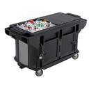 Cambro Ultra Series Black Versa Work Table with Storage and Standard Casters, 5 Feet.