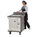 Cambro Granite Sand 10 Tray Room Service Cart with Casters, 28 1/2 x 42 1/2 x 38 1/2 inch.