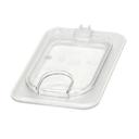 Cambro Camwear Ninth Size Clear Solid Fliplid for Food Pan, 4 1/4 x 6 15/16 inch -- 6 per case