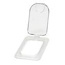 Cambro Camwear Ninth Size Clear Solid Fliplid for Food Pan, 4 1/4 x 6 15/16 inch -- 6 per case