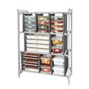 Cambro Camshelving Brushed Graphite Universal Storage Rack Starter Kit for 21 inch Deep Premium Shelving
