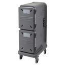 Cambro The Pro Cart Ultra Electric Insulated Charcoal Gray Hot/Cold Compartment Food Pan Carrier, 21.9 x 34 x 59.1 inch