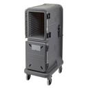 Cambro The Pro Cart Ultra Electric Insulated Charcoal Gray Hot/Cold Compartment Food Pan Carrier, 21.9 x 34 x 59.1 inch