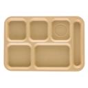 Cambro Penny Saver 6 Compartment School Tray, Tan, 10 x 14.5 inch -- 24 per case.