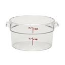 Clear Round Plastic Container, 2 Quart -- 12 per case
