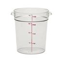 Clear 4 Round Plastic Container, 4 Quart -- 12 per case