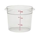 Clear Round Plastic Container, 6 Quart -- 12 per case