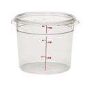 Clear Round Plastic Container, 6 Quart -- 12 per case