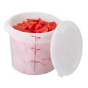 White Poly Round Cover Fits 6 and 8 Quart Container