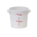 White Polypropylene Container, White, 1 Quart -- 12 Per Case