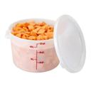 White Round Plastic Container, White, 12 Quart -- 6 per case