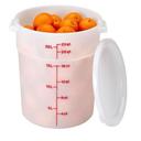 White Round Plastic Container, 22 Quart -- 6 per case