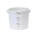White Round Plastic Container, White, 6 Quart -- 12 per case