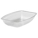Camwear Rectangular Ribbed Bowl, Clear, 2.9 Quart -- 12 per case.