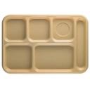 Camwear Six Compartment School Tray, Beige, 10 X 14 1/2 X 15/16 inch -- 24 per case.