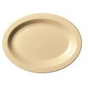 Cambro Camwear Beige Narrow Rim Oval Platter, 12 x 9 inch -- 24 per case