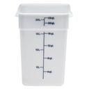 White 11 1/4 inch X 12 1/4 inch X 15 3/4 inch Camsquare Food Storage Containers - Poly 22 Quart -- 6 per case