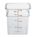 Clear 7 1/4 inch X 7 1/4 inch X 7 3/8 inch Camsquare Food Storage Containers, Cleach.R, 4 Quart -- 6 per case