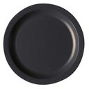 Cambro Narrow Rim Plastic Plate, Black, 7.25 inch -- 48 per case.