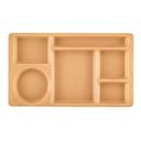Camwear 2 x 2 Six Compartment Polycarbonate School Tray, Beige, 8 3/4 x 15 inch -- 24 per case.
