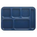 Cambro Penny Saver 6 Compartment School Tray, Navy Blue, 10 x 14.5 inch -- 24 per case.