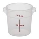 Translucent Cambro Round Storage Container, 6 1/16 x 6 1/16 x 5 inch -- 12 per case.