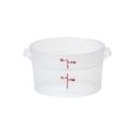 Translucent Round Plastic Container, 2 Quart -- 12 per case