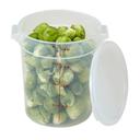 Translucent Round Plastic Container, 4 Quart -- 12 per case
