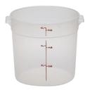 Translucent Round Plastic Container, 6 Quart -- 12 per case