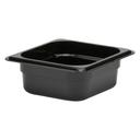 Camwear One Sixth Size Food Pan, Black, 1.1 Quart -- 6 per case.
