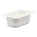 Cambro Camwear Polycarbonate White Ninth Size Food Pan, 2 1/2 inch -- 6 per case.