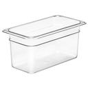 Cambro Camwear Polycarbonate Clear Third Size Food Pan, 6 inch Deep