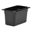 Camwear One Fourth Size Food Pan, Black, 3.9 Quart -- 6 per case