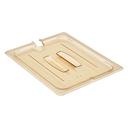 Amber Half Size Notched Cover with Handle for High Heat H-Pan