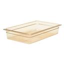 H Pan Full Size Food Storage Pan, Amber, 12 3/4 X 20 7/8 x 4 inch -- 6 per case
